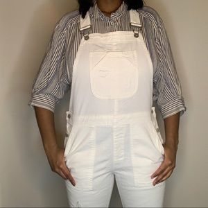 White Denim Overalls